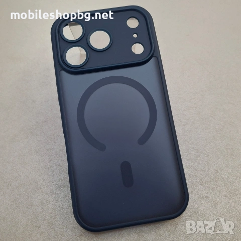 iPhone 17 Pro гръб MagSafe защита на камерите тъмно син, снимка 2 - Калъфи, кейсове - 53898315