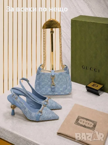 Gucci Дамски Светло Сини Обувки На Ток Гучи - Различни Модели Код E146