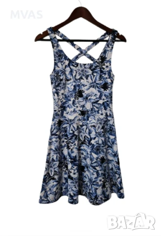 Нова H&M синьо бяла дамска лятна рокля S размер , снимка 1