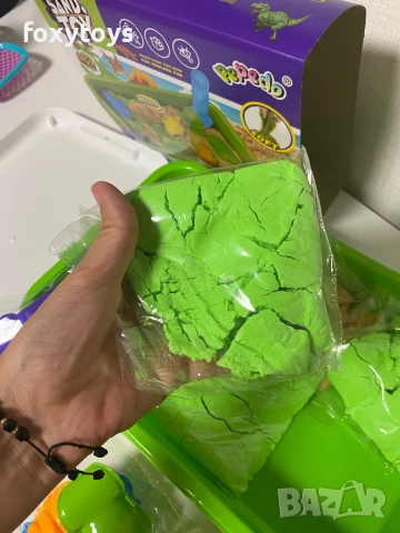 Креативен комплект кинетичен пясък и формички 3D Животни, куфарче, снимка 7 - Образователни игри - 51619037