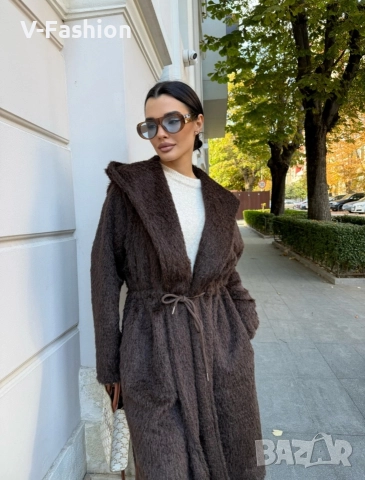 Палто дълго с връзки , снимка 2 - Палта, манта - 52956112