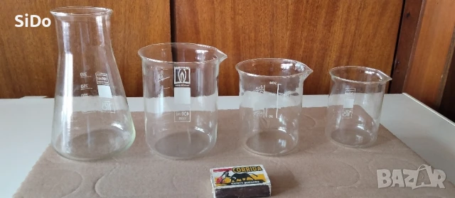 4 различни по грамаж стъклени колбички 150,250,300,400ml, снимка 2 - Други - 50666191
