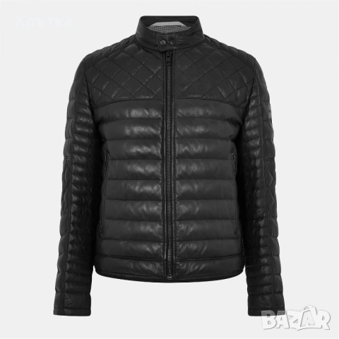Hugo Boss John In - Оригинално мъжко кожено яке размер 50, 52, снимка 3 - Якета - 53298342