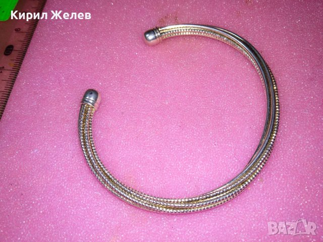 КРАСИВА ПОСРЕБРЕНА ГРИВНА от БЛАГОРОДНА НЕРЪЖДАЕМА СТОМАНА с ПЕЧАТ 925 Тип ТОРКВА 43245, снимка 8 - Гривни - 44394523