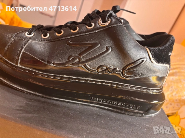 Черни обувки Karl Lagerfeld, снимка 3 - Маратонки - 54129078