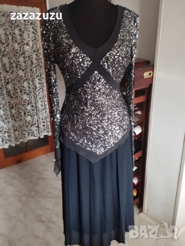 FRANK USHER UK12- Естествена коприна дамски топ, снимка 2 - Рокли - 42858924