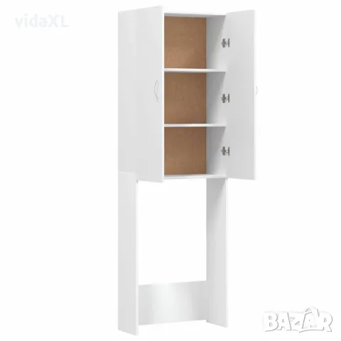 vidaXL Шкаф за пералня, бял, 64x25,5x190 см, снимка 8 - Шкафове - 56147863