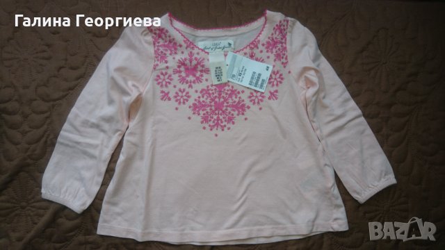 Нова H&M Блузка с цветчета с етикет, снимка 1 - Бебешки блузки - 33975811