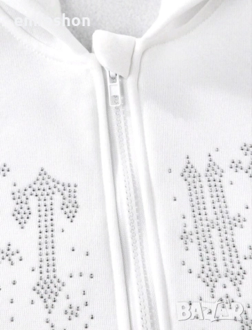 Детски суичър бял/розов 134 см./9г., снимка 11 - Детски анцузи и суичери - 51988826