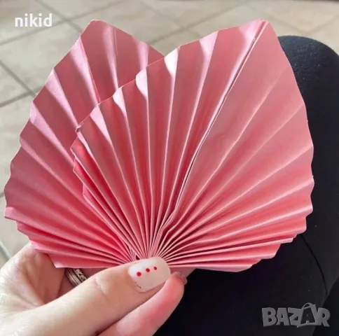 Оригами ветрило хартиени листа листо розово медено злато златни за украса декорация торта и др, снимка 4 - Други - 47198868