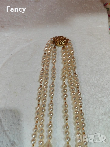 Стара огърлица 3 реда, снимка 8 - Антикварни и старинни предмети - 53358363