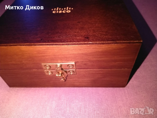 Кутия Cisco дървена суич комутатор 195х125х70мм с чай Цейлон вътре подарък, снимка 2 - Декорация за дома - 51834884