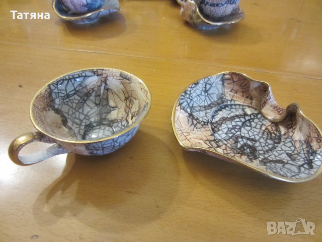 АВТОРСКА КЕРАМИКА /БЪЛГАРИЯ/ -;СЕРВИЗ  ОТ СБХ;ЮТИЯ;ВАЗА ПЕПЕЛНИК;, снимка 6 - Сервизи - 31863326