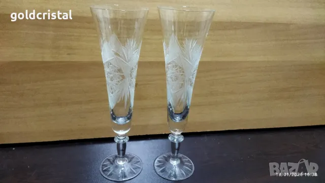 български кристал сватбени чаши