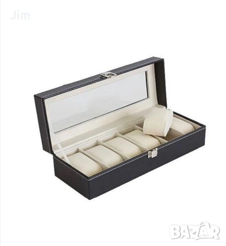 Кутия Елегантна кутия с място за 6 часовника, екологична кожа, снимка 2 - Други стоки за дома - 54057325