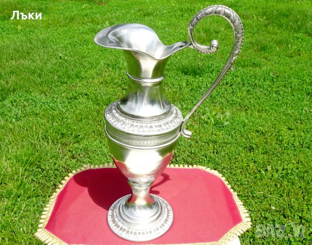 Кана от калай в стил Ампир 1.4 кг.,46 см., снимка 2 - Антикварни и старинни предмети - 29223298