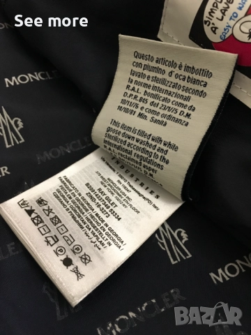  MONCLER  мъжки елек тъмно син цвят размер 5/XL, снимка 10 - Якета - 52349539