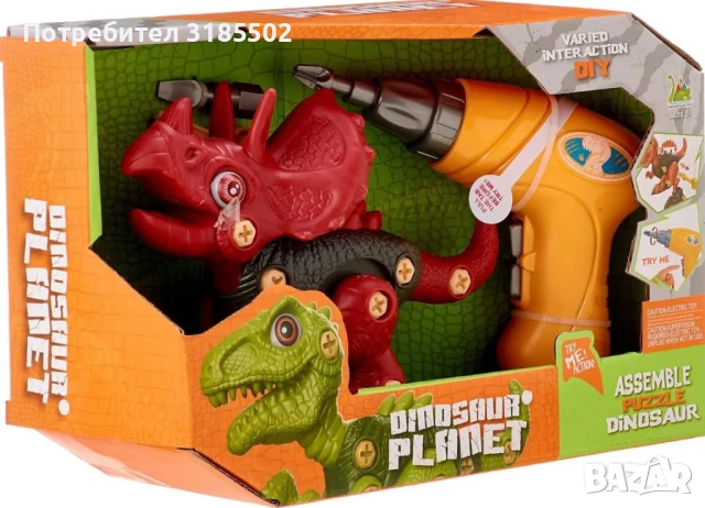 Динозавър за сглобяване с винтоверт – Игра и обучение в едно, снимка 2 - Други - 51252351