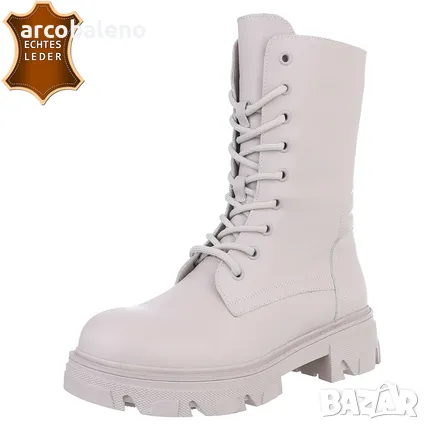 Дамски боти с връзки от естествена кожа, 2цвята , снимка 6 - Дамски боти - 48147690