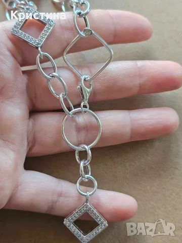 Красиво сребърно колие, снимка 2 - Колиета, медальони, синджири - 56542849