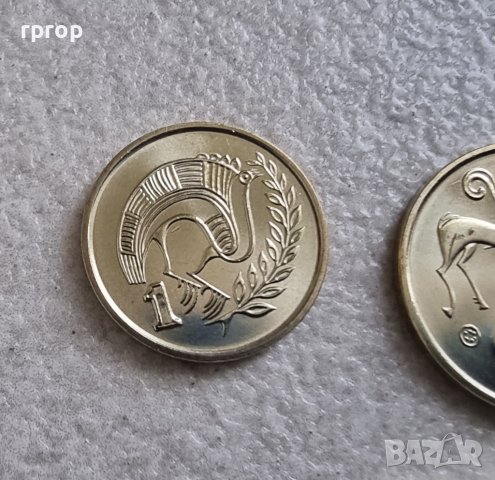Монети . Кипър .1,2,5, 10 ,20 и 50 цента. 6 бройки., снимка 2 - Нумизматика и бонистика - 42425286