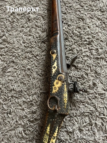 Стара кремъчна пушка от 19 век, снимка 10 - Антикварни и старинни предмети - 53933931