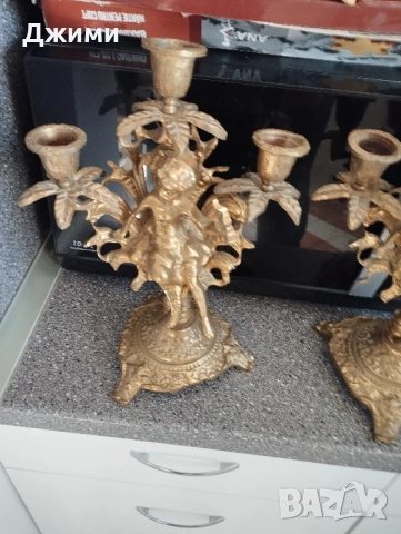 различни много стари големи свещници, снимка 14 - Антикварни и старинни предмети - 46466469