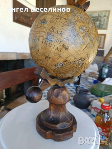 глобус стар стил , снимка 3 - Антикварни и старинни предмети - 54096080
