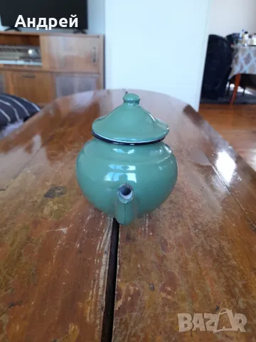 Стар емайлиран чайник #70, снимка 2 - Други ценни предмети - 50234608