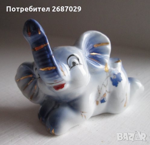 малко слонче, слон и чаша с целуващи се, снимка 5 - Статуетки - 31623166