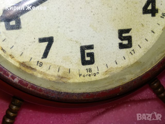 FOREIGN Стар АНГЛИЙСКИ КОЛЕКЦИОНЕРСКИ МЕХАНИЧЕН БУДИЛНИК РЕТРО МОДЕЛ 43632, снимка 5 - Антикварни и старинни предмети - 44465951