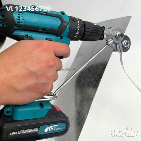 Приставка за рязане на метал/ламарина за винтоверт и бормашина, снимка 7 - Винтоверти - 50566603