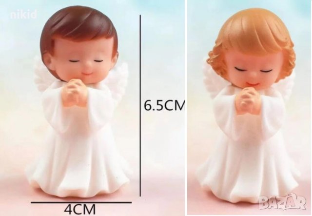 Ангел Ангелче пластмасова фигурка украса за торта пита кръщене украса декор декорация