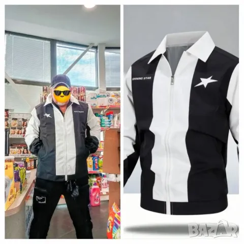 Яке Черно/Бяло, снимка 2 - Якета - 47792045