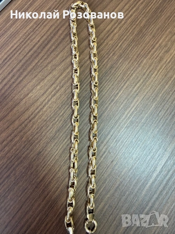 Мъжки златен ланец, снимка 7 - Колиета, медальони, синджири - 54186581