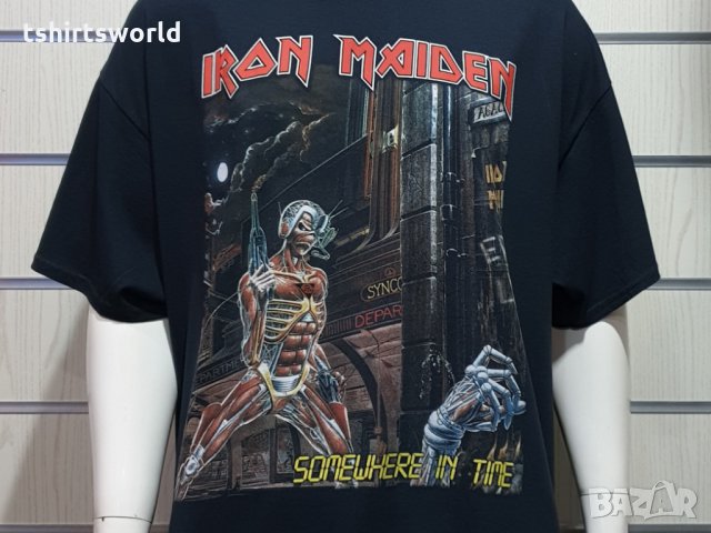 Нова мъжка тениска на музикалната група IRON MAIDEN - SOMEWHERE IN TIME, снимка 4 - Тениски - 30648204