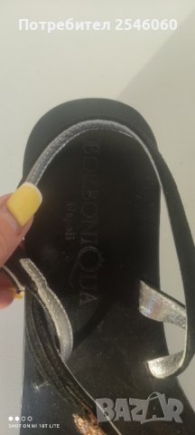 Нови черни сандали Borboniqua Napoli, снимка 2 - Сандали - 37993500