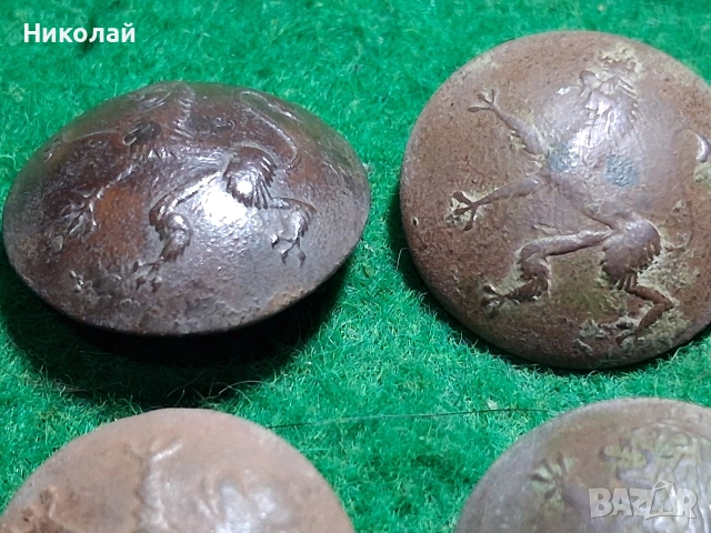 Стари Военни Бронзови Копчета Царство България ПСВ, снимка 6 - Антикварни и старинни предмети - 53946369