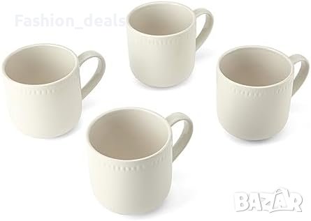 Нов комплект от 4 броя Керамични Чаши Mikasa Cranborne 320ml Подарък дом кухня, снимка 4 - Други стоки за дома - 42835790