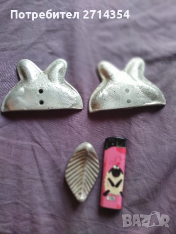 Стари форми за сладки  зайчета и листо, снимка 4 - Антикварни и старинни предмети - 40008065