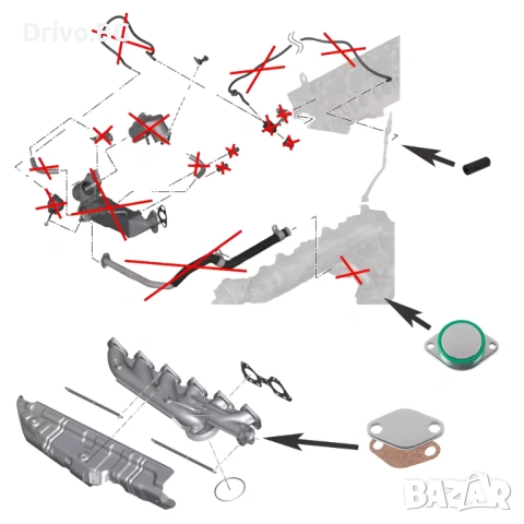 Гаранция! Нов EGR Delete Комплект за N57 за BMW E90 E91 E92 F01 F10, снимка 3 - Части - 53281200