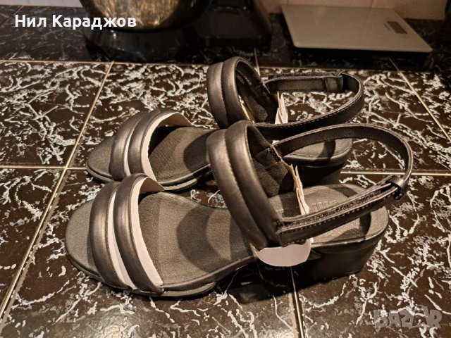 Дамски кожени черни сандали на Camper 37 - номер, снимка 3 - Сандали - 42490575