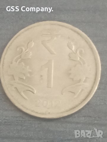 1 рупия(2012)Индия, снимка 1