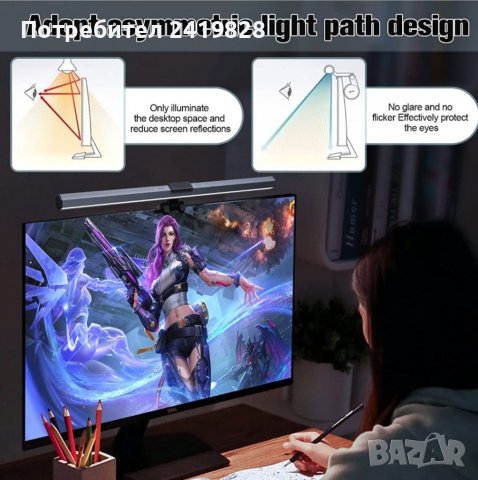 Лампа за компютърен монитор Anpro PC, LED светлина, снимка 5 - Други - 38363358