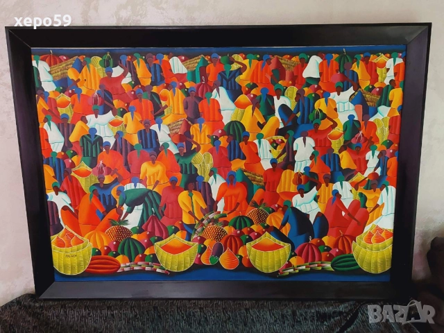 Огромна картина-масло,Импресионизъм- 165/116 см. , снимка 4 - Картини - 52277174