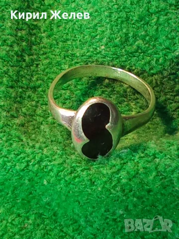 СТАР ЕМАЙЛИРАН СРЕБЪРЕН ПРЪСТЕН СРЕБРО ВИСОКА ПРОБА РЪЧНА АР НУВО ИЗРАБОТКА 25853, снимка 11 - Антикварни и старинни предмети - 48986866