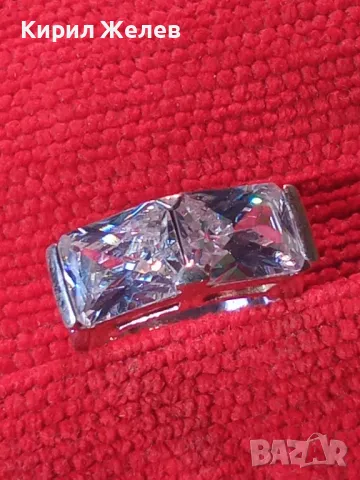 ШАРМАНТЕН СКЪПОЦЕНЕН СРЕБЪРЕН ПРЪСТЕН МАРКОВО СРЕБРО 925 с БЯЛА ПОЗЛАТА и ЛАБОРАТОРЕН МОЙСАНИТ 47596, снимка 13 - Пръстени - 49366059