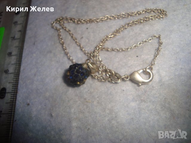 СТАРО НЕЖНО КОЛИЕ АРТ МЕДАЛЬОНЧЕ ФИНА ПОСРЕБРЕНА СТОМАНЕНА ВЕРИЖКА 31447, снимка 6 - Колиета, медальони, синджири - 38041808