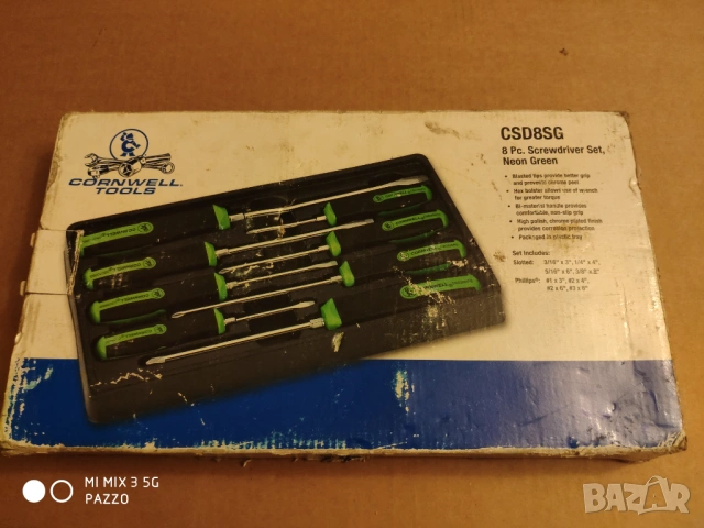 CORNWELL TOOLS 8 БРОЯ качествени прави кръстати отвертки, снимка 9 - Отвертки - 52889778