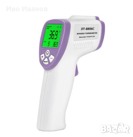 Безконтактен IR термометър за тяло, снимка 2 - Медицинска апаратура - 30133907
